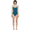 OSEREE OSEREE BLUE LUREX LUMIERE ONE-PIECE SWIMSUIT