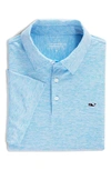 Vineyard Vines Destin Stripe Sankaty Classic Fit Polo Shirt In Hull Blue