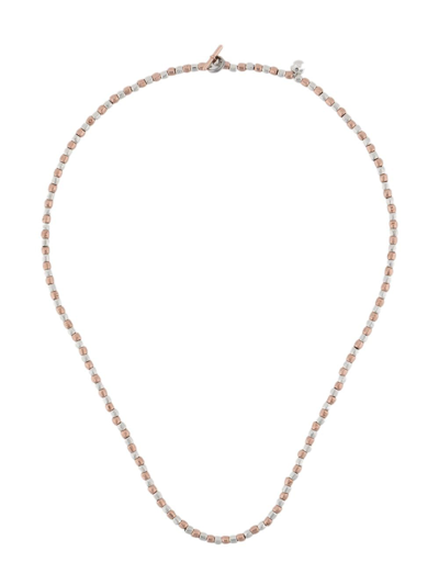 Dodo 9kt Rose Gold And Silver Mini Beads Granelli Necklace In Silver,gold