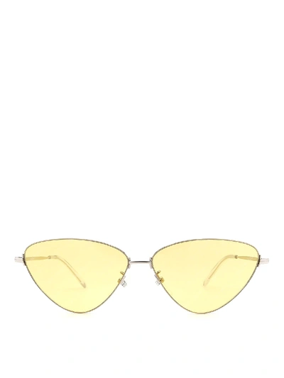 Balenciaga Clear Lenses Sunglasses In Gold