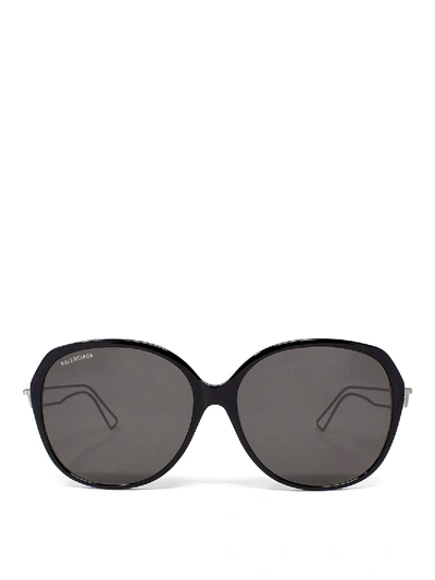 Balenciaga Maxi Butterfly Sunglasses In Black