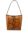 TORY BURCH MCGRAW EXOTIC HOBO BAG IN CARAMEL COLOR