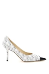 JIMMY CHOO JIMMY CHOO LOVE JACQUARD LOGO 85 PUMPS