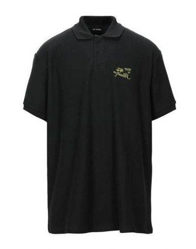 Raf Simons Polo Shirts In Black
