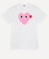 Comme Des Garçons Play Red Heart Tee In Pink
