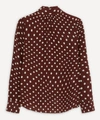 ALEXA CHUNG POLKA-DOT TIE NECK BLOUSE,000711139