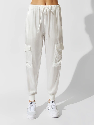 Lna Shine Cargo Pant In Ivory