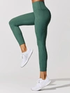 Carbon38 Ribbed Regular Rise 7/8 Legging - Malachite