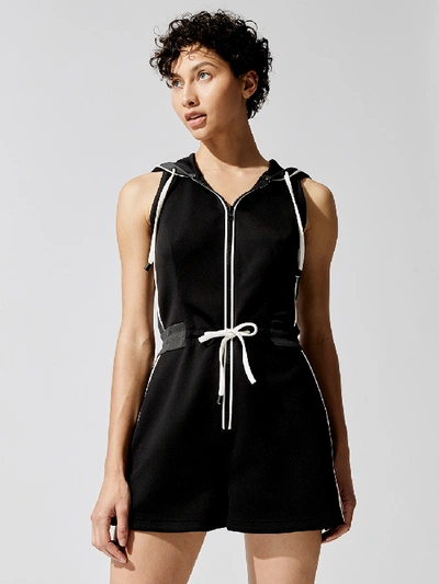 Blanc Noir Scuba Romper In Black