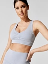 BEYOND YOGA REMIX BRALETTE - INFINITY BLUE HEATHER - SIZE S