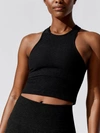 Beyond Yoga Spacedye Studio Cropped Tank In Darkest Night