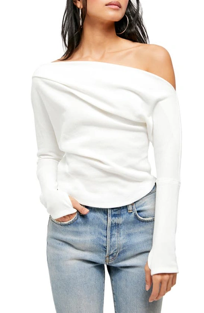 Free People We The Free Fuji Off The Shoulder Thermal Top In Ivory