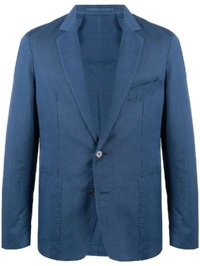 Officine Generale Slim-fit Jacket In Blue