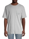 Vineyard Vines Vintage Whale Short Sleeve Pocket Tee In Grey Heather