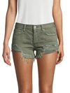 Free People Loving Good Vibrations Cutoff Denim Shorts In Spring White