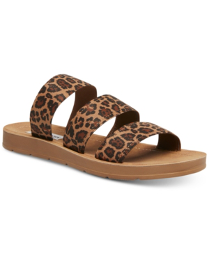 steve madden leopard flat sandals