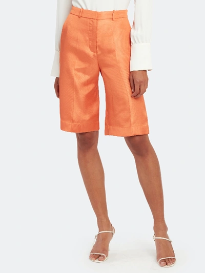 Baum Und Pferdgarten Nicha High Rise Shorts In Dusty Orange