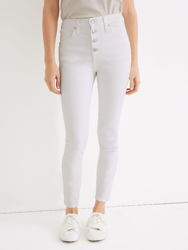 Madewell High Rise Skinny Crop Jean In White | ModeSens