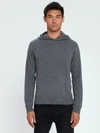 Vince Cashmere Pullover Hoodie - Xl In Grey