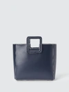 Staud Shirley Leather Bag In Blue