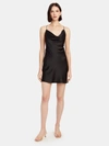 Bec & Bridge Pearl Bay Satin Mini Dress In Black