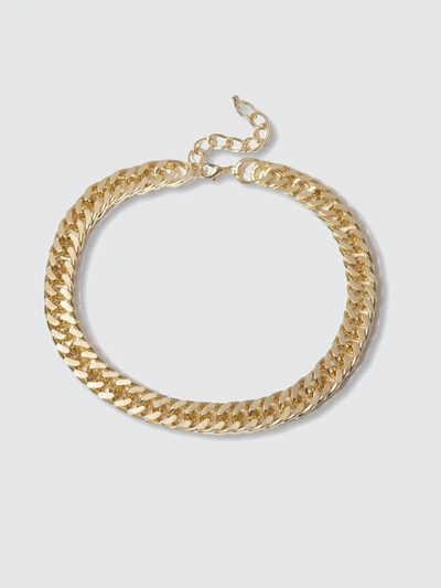 Alex Mika Think Link Choker Necklace In Gold