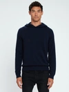Vince Cashmere Pullover Hoodie In Blue