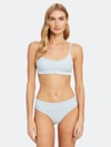 Frankies Bikinis Gavin Mid Rise Ribbed Bottom - Xs In Blue