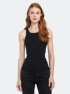 Amo Long Rib Tank - L In Black