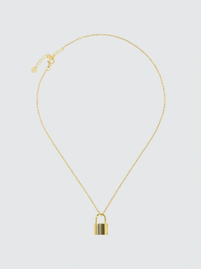 Alex Mika Lock Necklace In Gold
