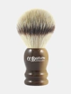C.O. BIGELOW SYNTHETIC SILVER TIP FIBRE SHAVE BRUSH