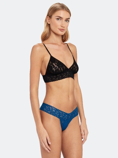 Hanky Panky Signature Lace Low Rise Wrap Thong In Blue