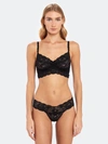 Cosabella Never Say Never Minikini Stretch-lace Briefs In Black