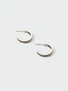 Maple Hoop Star Earrings In Grey