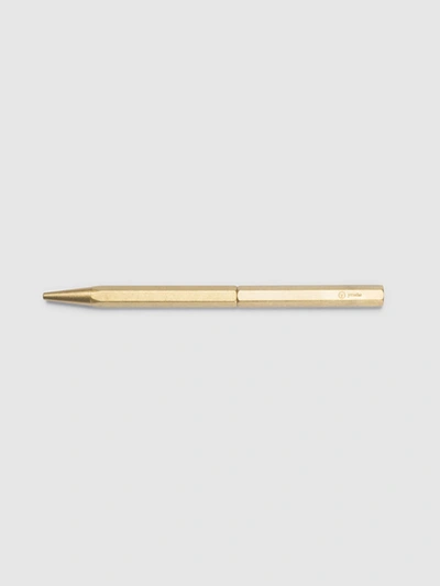 Ystudio Classic Slim Ballpoint Pen In Gold