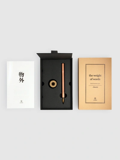 Ystudio Classic Desk Fountain Pen In Gold