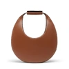 Staud Mini Moon Leather Hobo Bag In Tan