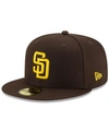 New Era San Diego Padres Authentic Collection 59fifty Fitted Cap In Brown