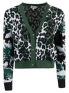 KENZO LEOPARD JACQUARD CARDIGAN,11457878