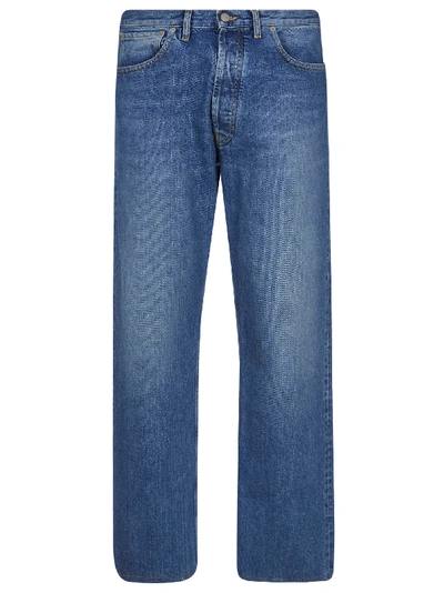 Maison Margiela Wide-leg Cropped Jeans In Indigo