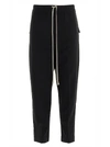 RICK OWENS DRAWSTRING CROPPED ASTAIRES PANTS,11457738