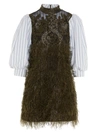 GANNI FEATHER DRESS,11457696