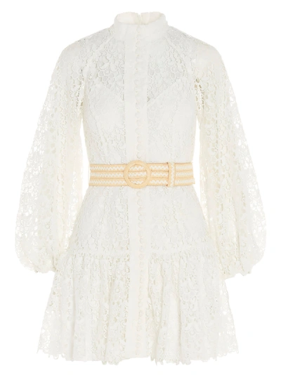 Zimmermann Empire Dress In White