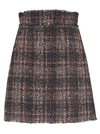 DOLCE & GABBANA CHECKED WOVEN SKIRT,11457281