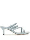 MARA & MINE RUCHED STRAP SANDALS