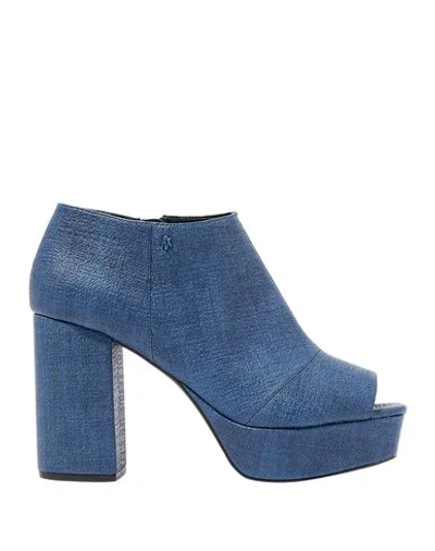 Armani Exchange Ankle Boot In Pastel Blue
