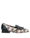 Alberta Ferretti Alberta Ferreti Logo Moccasin In Beige