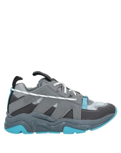 Ganni Sneakers In Steel Grey
