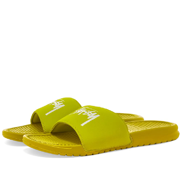  Nike  X  Stussy  Benassi  Slide In Green ModeSens