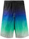 GIVENCHY GRADIENT JOGGER SHORTS,BM50MK1339